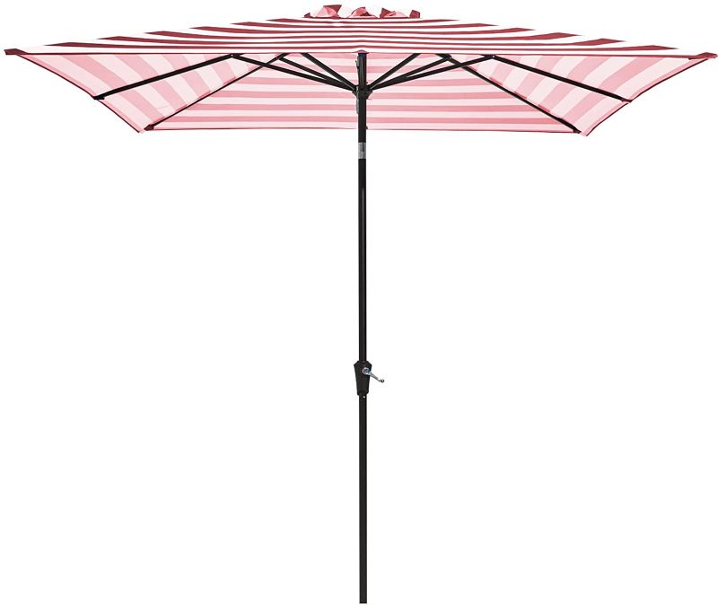 Photo 1 of **LIGHT SCRATCHES ON UNIT* SERWALL 9 FT Patio Umbrella Outdoor Table Umbrella - Market Umbrella with 8 Sturdy Ribs, Push Button Tilt and Crank for Garden, Lawn, Market, Pool, Deck, Backyard (Beige)

