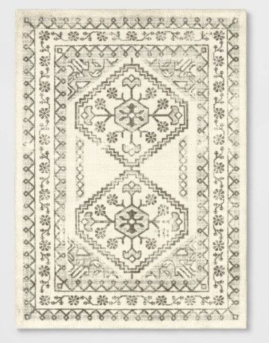 Photo 1 of Distressed Persian Accent Rug Cream - Threshold 4'X5'5"