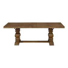 Photo 1 of **INCOMPLETE BOX 2 OF 2 **Eldridge 55 in. Dark Brown Large Rectangle Wood Coffee Table with Pedestal Base
