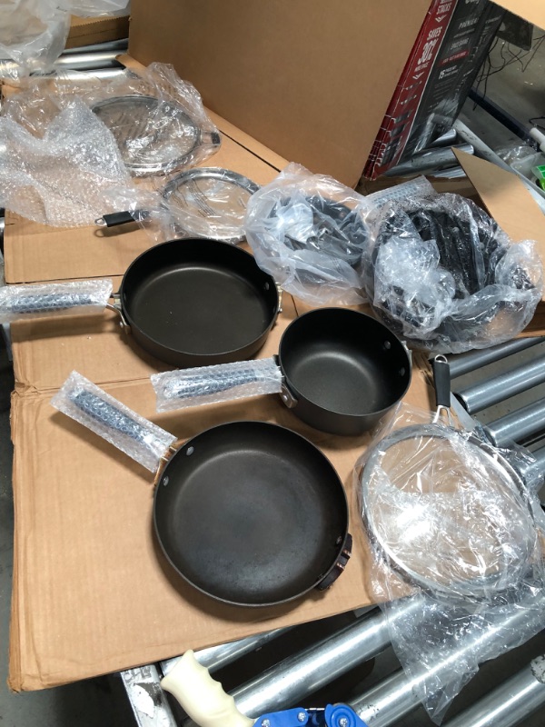 Photo 5 of **MISSING PARTS **Calphalon Premier Space-Saving Hard-Anodized Nonstick Cookware, 15-Piece Set
