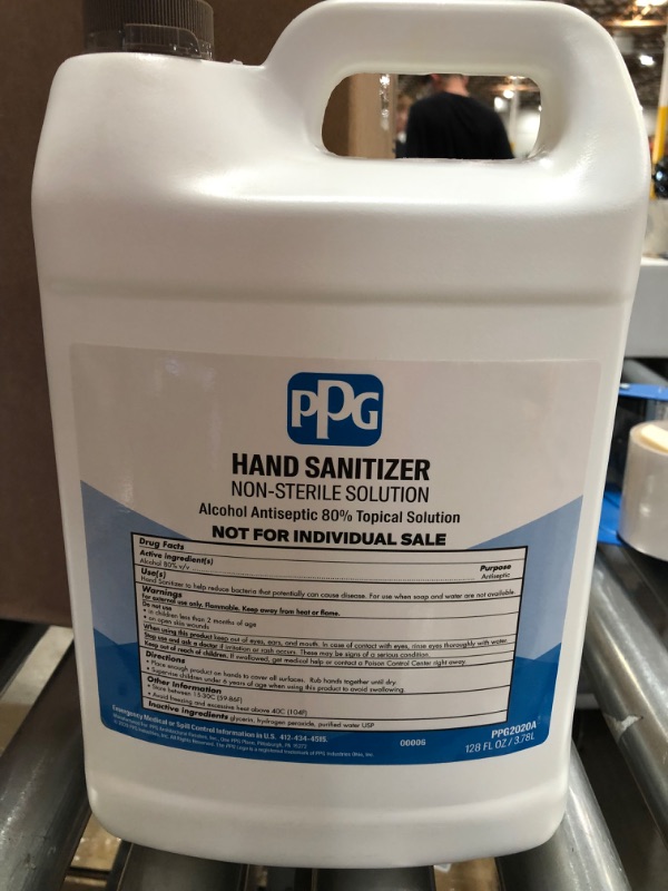 Photo 1 of (4 containers)
 ppg hand  sanitizer 128 oz each