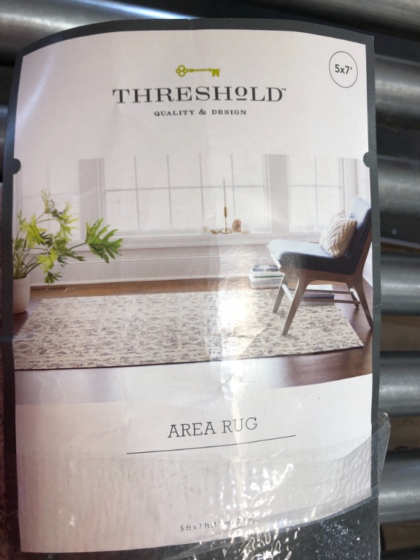 Photo 3 of 5'x7' Eliot Geo Area Rug Gray - Threshold™
