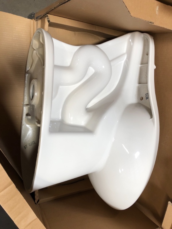 Photo 2 of *MISSING TANK* Glacier Bay All-in-One 2-Piece 4.1/6.0 LPF Dual Flush Elongated Bowl Toilet in White
