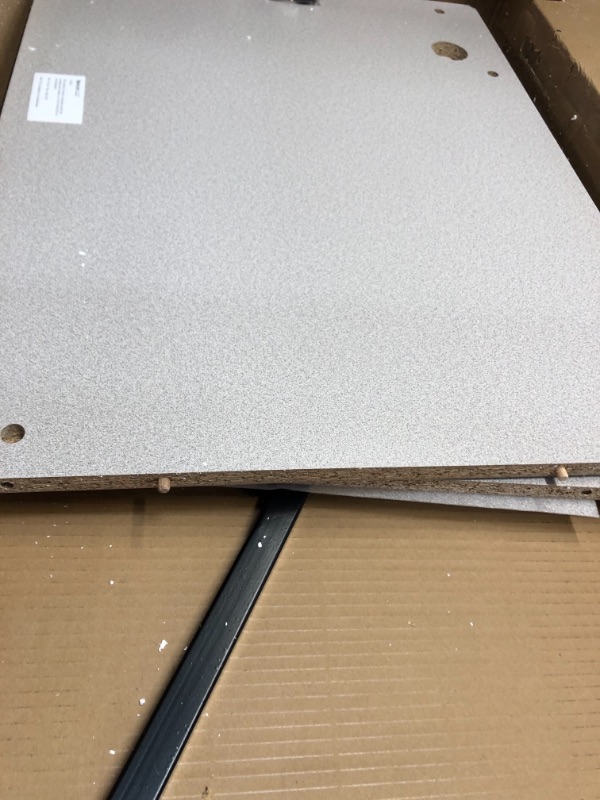 Photo 1 of **MISSING PARTS**DAMAGED** Flash Furniture Starter Study Carrel in Nebula Grey Finish
