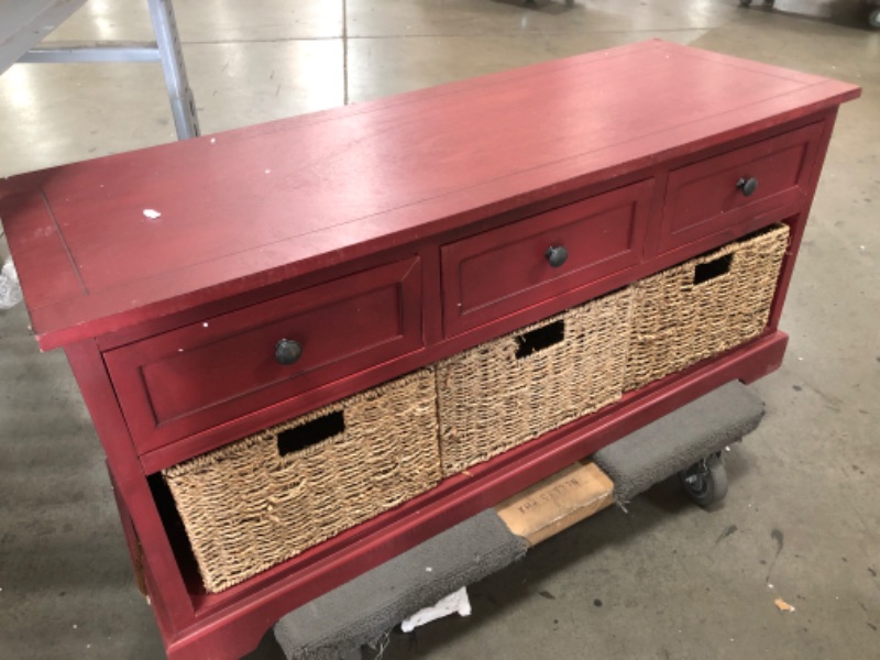 Photo 3 of ***DAMAGED** Décor Therapy Fr6300 Bench, Antique Red
