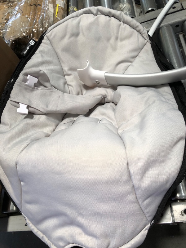 Photo 4 of **MISSING PARTS** 4moms rockaRoo Baby Swing, Compact Baby Rocker with Front to Back Gliding Motion, Smooth, Nylon Fabric, Grey Classic
