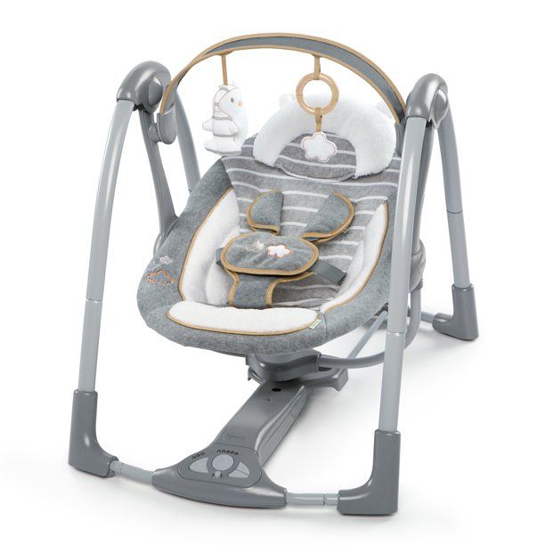 Photo 1 of Ingenuity Boutique Collection Deluxe Swing 'n Go Portable Baby Swing - Bella Teddy (Unisex)
