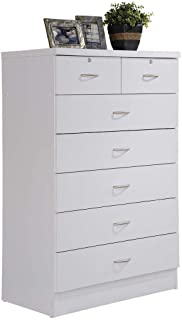 Photo 1 of 7-Drawer 48 in. H x 31.5 in. W x 18 in. D Chest of Drawer in White