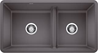 Photo 1 of BLANCO 442521 Precis Reversible 1-3/4 w/Low Divide-Metallic Gray Sink, Cinder