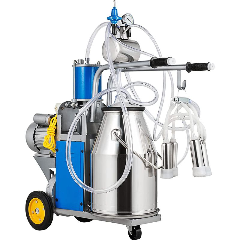 Photo 1 of **box 1 only** VEVOR Electric Milking Machine 1440 RPM 5-8 Cows per Hour Milker Machine 0.55 KW Milking Equipment with 25L 304 Stainless Steel Bucket Single Cow Milking Machine Bucket Milker for Cows

