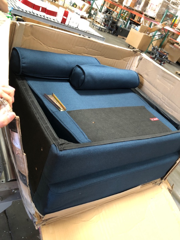 Photo 2 of ***MISSING LEGS*** Lifestyle Solutions Lexington Armchair, 39.8" W x 31.1" D x 33.5" H, Navy Blue
