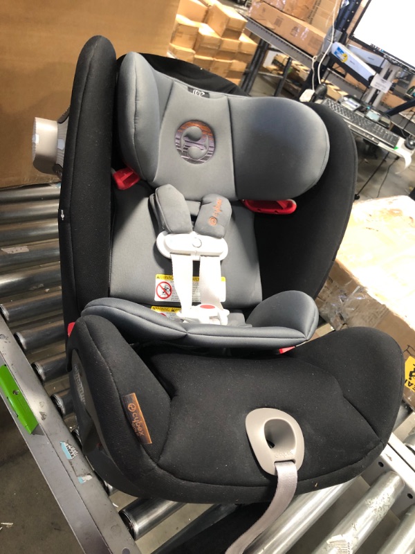 Photo 2 of Cybex Gold Eternis S All in 1 Convertible Toddler Baby Infant Rear or Forward Facing Car Seat with SensorSafe, Pepper Black , 25.3x20x25.5 Inch (Pack of 1)
