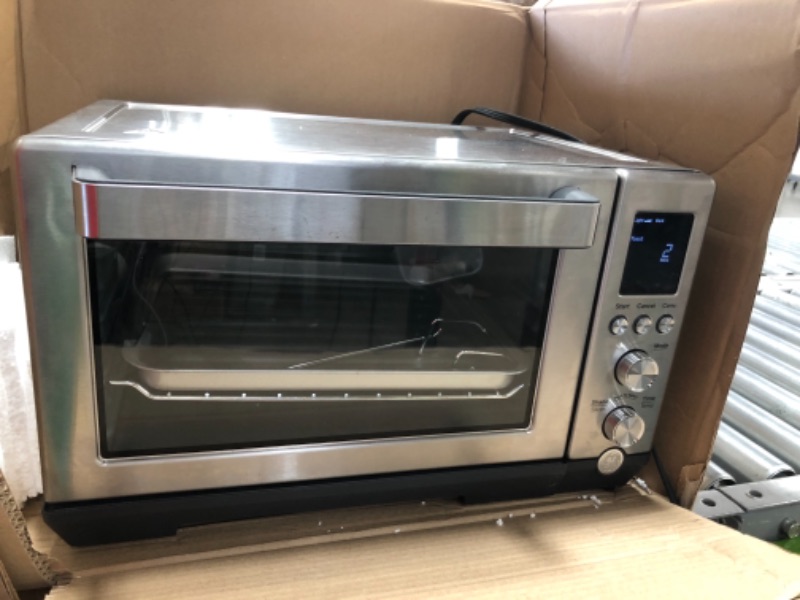 Photo 2 of GE - Quartz 6-Slice Toaster Oven with Convection Bake - Stainless Steel
