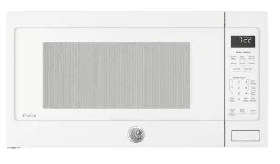 Photo 1 of GE Profile Profile 2.2 cu. ft. Countertop Microwave in White with Sensor Cooking