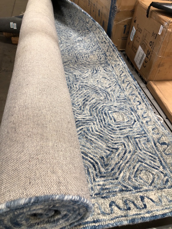 Photo 2 of 8X10 INCH BLUE DEIGN CARPET 