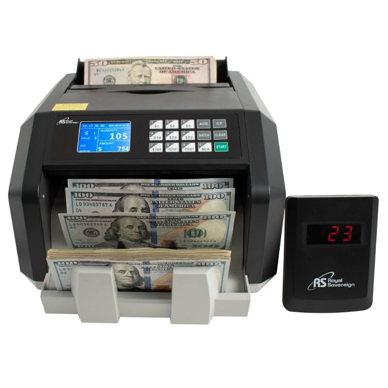 Photo 1 of Royal Sovereign High-Speed Back-Loading Bill Counter, 7-1/16"H X 12-1/4"W X 10-3/16"D
