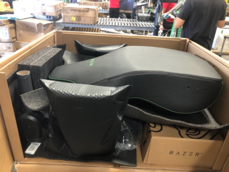 Photo 2 of ***MISSING ALL SMALL COMPONENTS*** Razer Iskur Synthetic Leather Ergonomic Racing Gaming Chair, Black/Green (RZ38-02770100-R3U1)
