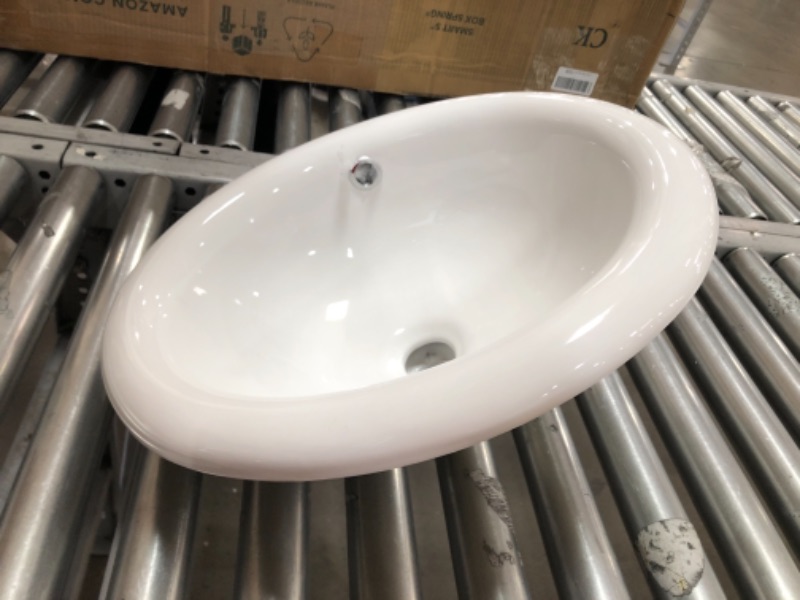 Photo 2 of Cantrio Koncepts PS-186 Oval Drop-In Bathroom Sink
