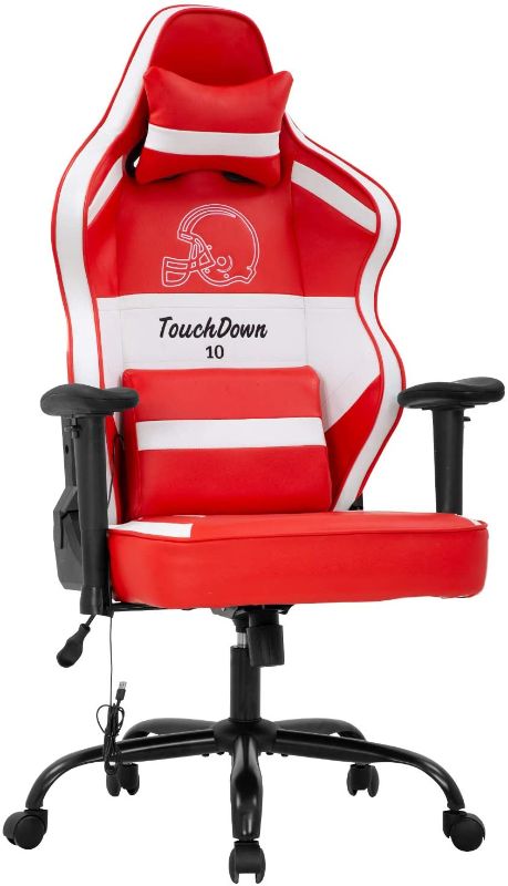 Photo 1 of Gaming Chair Big and Tall Office Chair, Red and White