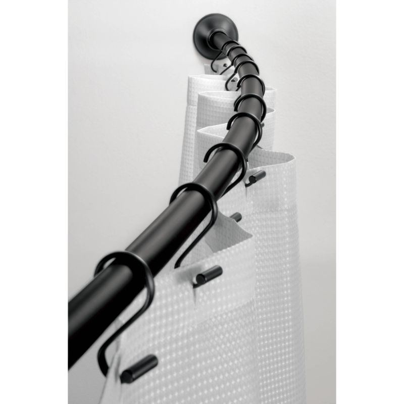 Photo 1 of **MISSING HARDWARE** Interdesign Curved Matte Black Shower Curtain Rod 41-72 - Curved Matte Black
