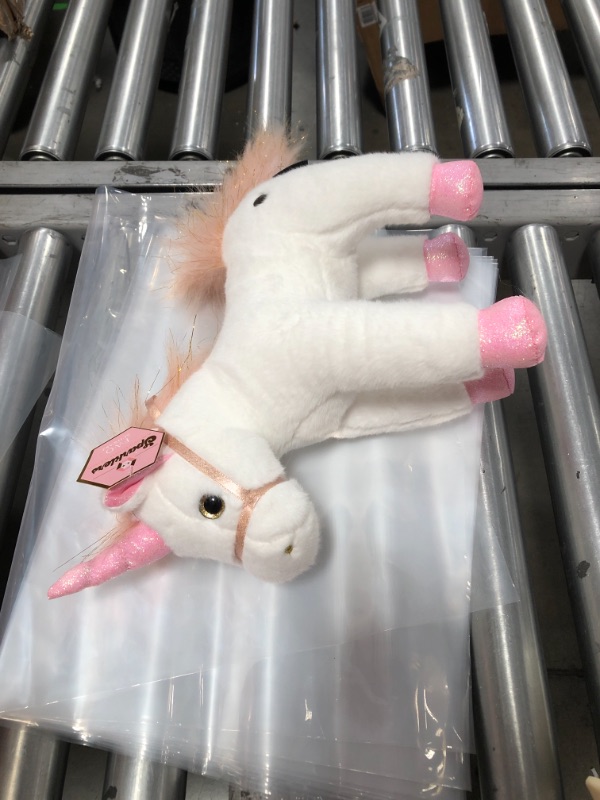 Photo 2 of FAO Schwarz Sparklers Glittery Unicorn 10" Stuffed Animal

