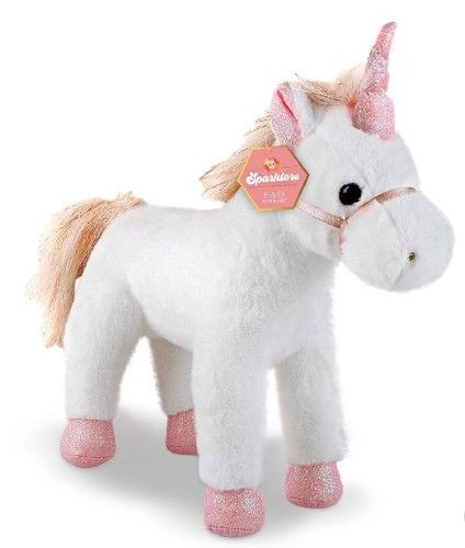 Photo 1 of FAO Schwarz Sparklers Glittery Unicorn 10" Stuffed Animal

