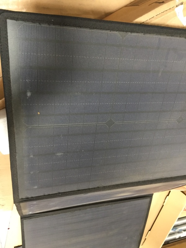 Photo 2 of **MINOR DAMAGE TO ONE CLIP ON CASE** Foldable Solar Panel Charger 60W with 18V DC Output (11 Connectors) for 100W~350W Portable Power Stations Jackery/Rockpals/Flashfish/Enginstar, Portable Solar Generator for Outdoor Camping Van RV Trip
