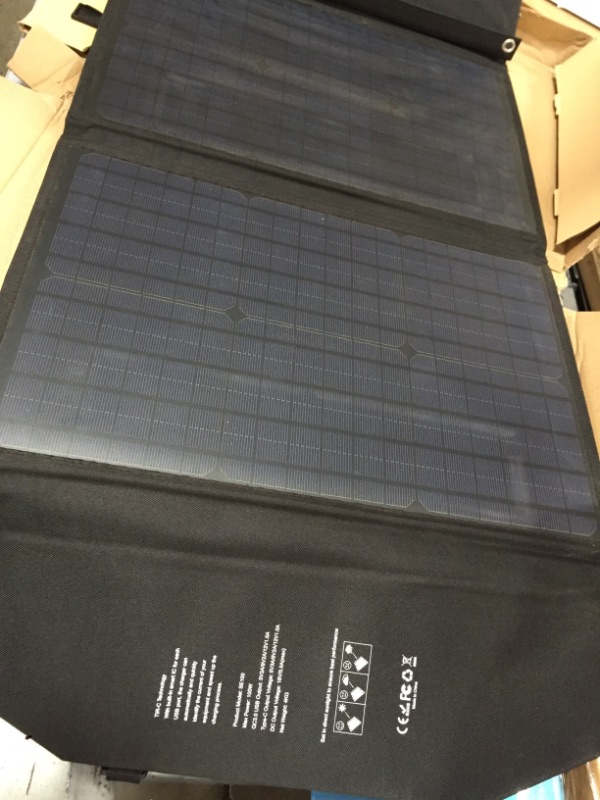 Photo 4 of **MINOR DAMAGE TO ONE CLIP ON CASE** Foldable Solar Panel Charger 60W with 18V DC Output (11 Connectors) for 100W~350W Portable Power Stations Jackery/Rockpals/Flashfish/Enginstar, Portable Solar Generator for Outdoor Camping Van RV Trip
