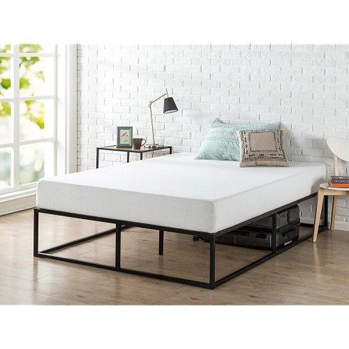 Photo 1 of **MISSING 2 LEGS**
Joseph Metal Platform Bed Frame | Zinus 14" / Queen
