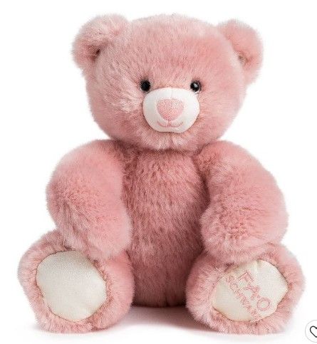 Photo 1 of FAO Schwarz Valentine's Day Glitter Bear 10" Stuffed Animal

