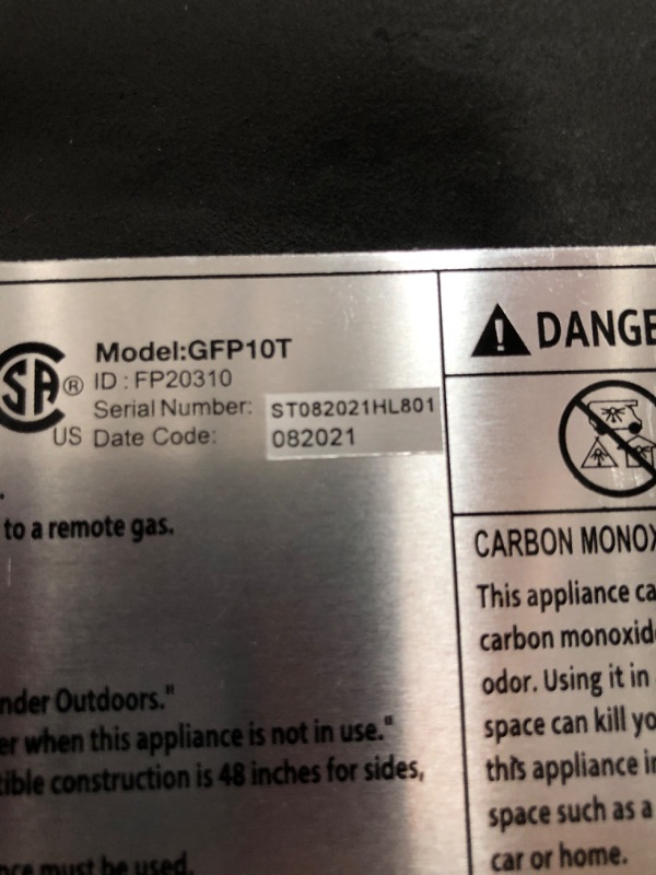 Photo 3 of **DAMAGED** Cecarol Gas Fire Pit Table, Outdoor Fire Pit Table with Lid, 28" Auto-Ignition Propane Fire Pit 50000 BTU with External Igniter & ETL-Certified, 2-in-1 Firepit Table for Courtyard/Patio/Balcony
