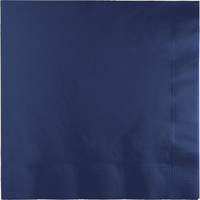 Photo 1 of **SET OF 10* Touch of Color Dinner Napkins, 3-Ply, 1/4 Fold, Navy, 25 Ct
