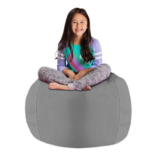 Photo 1 of **MISSING SOME FOAM** Posh Creations Bean Bag Chair, Gray
