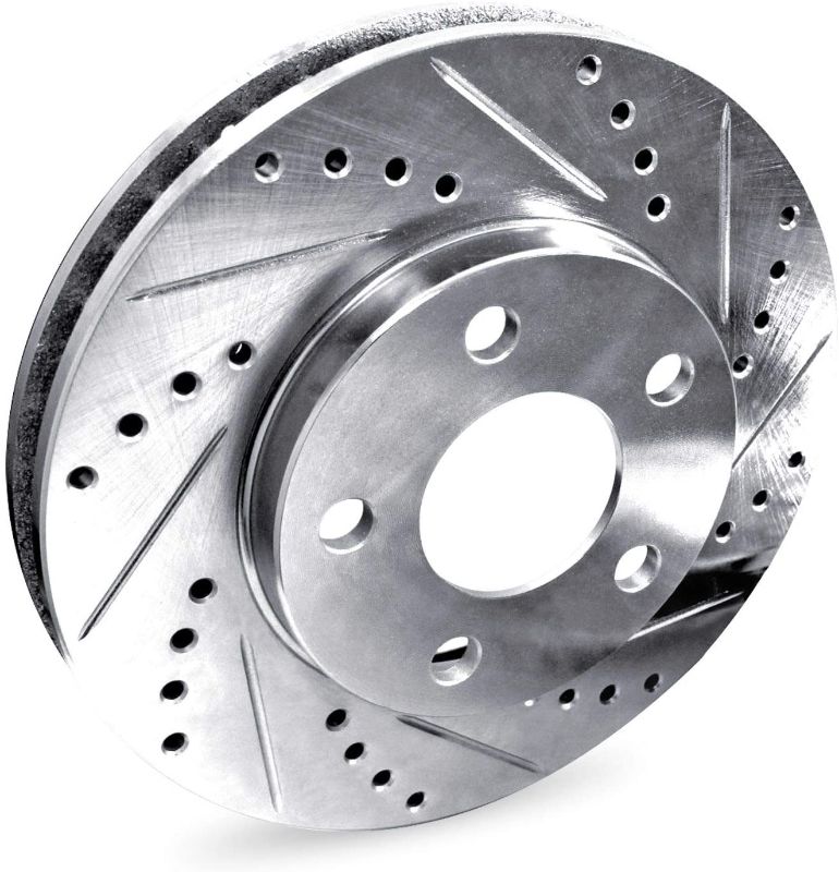 Photo 1 of **ROTORS ONLY** For 2005-2015 Toyota Tacoma R1 Concepts eLine Front Drill/Slot Brake Rotors Kit 
