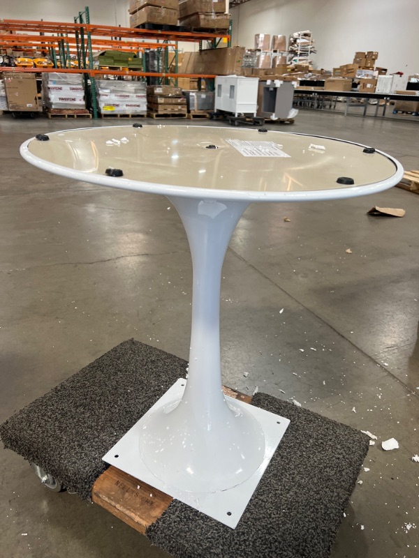 Photo 8 of **DAMAGED** Colfax White Table **complete table**
