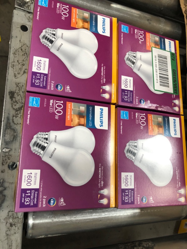 Photo 1 of 2pk 100wa19 Sw LED Bulb
4 boxes 