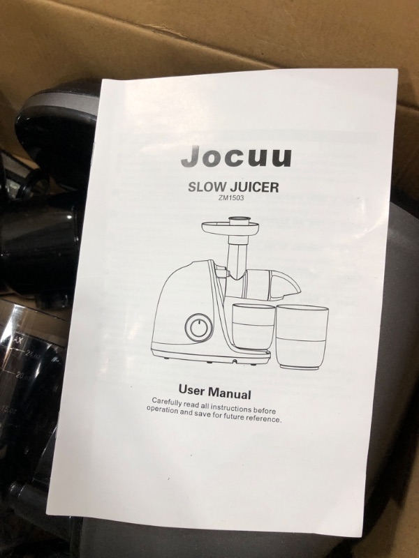 Photo 3 of Juicer Machines, Jocuu Slow Juicer Masticating Juicer with 2-Speed Modes, Cold Press Juicer Extractor Easy to Clean, Quiet Motor, Reverse Function, with Brush and Recipes, for Fruits and Vegtables
