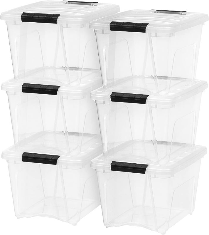 Photo 1 of *totes are broken *
IRIS USA 19 Qt. Plastic Storage Bin Tote Organizing Container with Durable Lid and Secure Latching Buckles, Stackable and Nestable, 6 Pack, clear with Black Buckle

