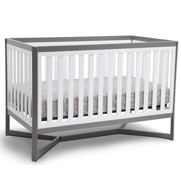 Photo 1 of Delta Children Tribeca 4-in-1 Convertible Crib White and Gray
