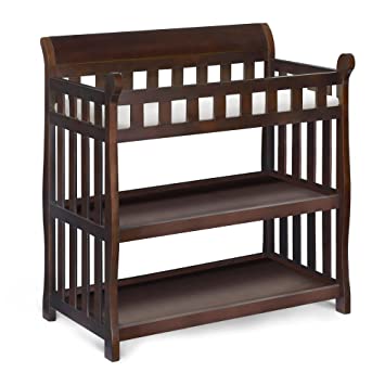 Photo 1 of (PARTS ONLY; SCRATCHED) 
Delta Children Eclipse Changing Table with Changing Pad, Black Cherry
