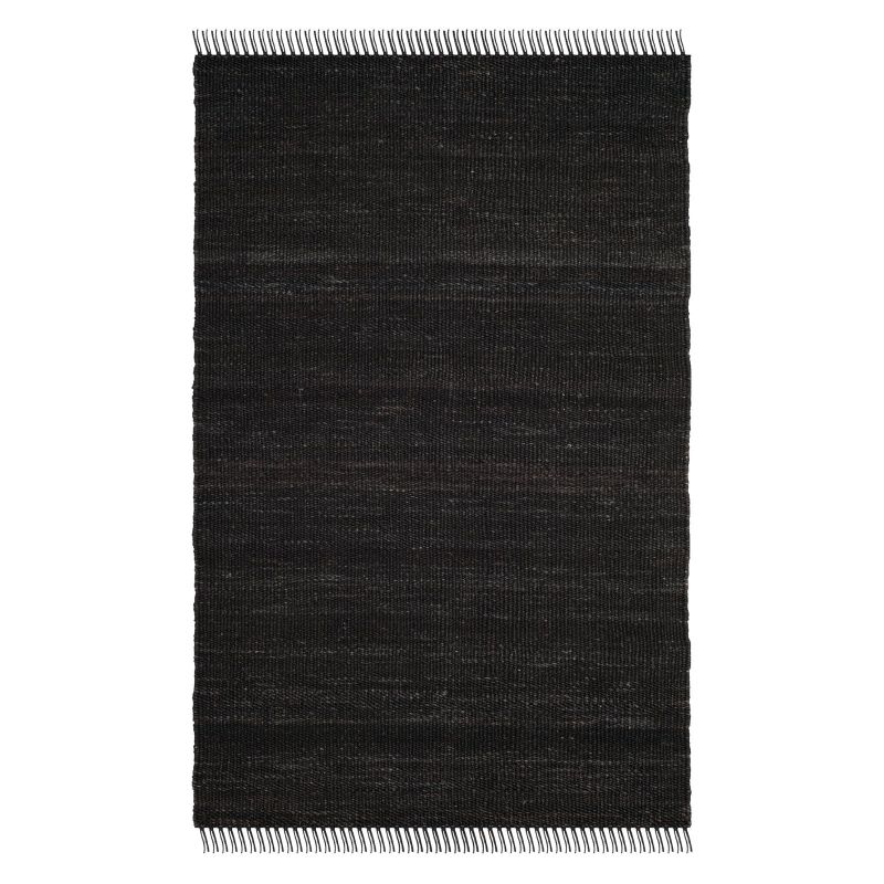 Photo 1 of (VERY DIRTY)
Natural Fiber Hand Woven Round Area Rug, Black - 6 X 6 Ft.