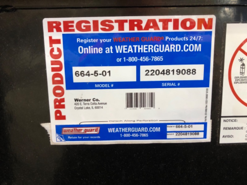 Photo 4 of (TINY SCRATCHES/DENTS; MISSING KEYS)
Weather Guard 664501 All-Purpose Black Aluminum Chest