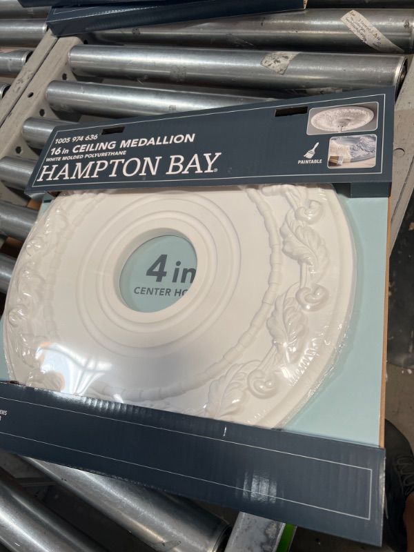 Photo 2 of 
Hampton Bay
16 in. White Decorative Ceiling Medallion