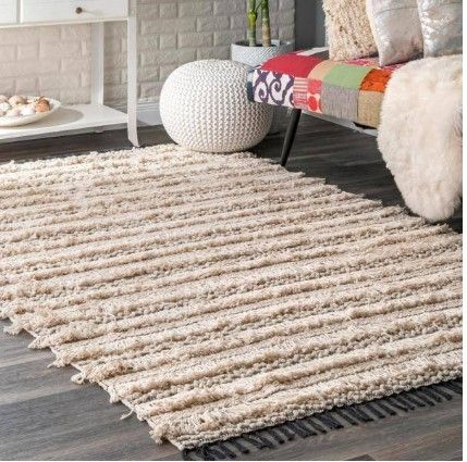 Photo 1 of 
nuLOOM
Emerita Tassel Shag Beige 9 ft. x 12 ft. Area Rug