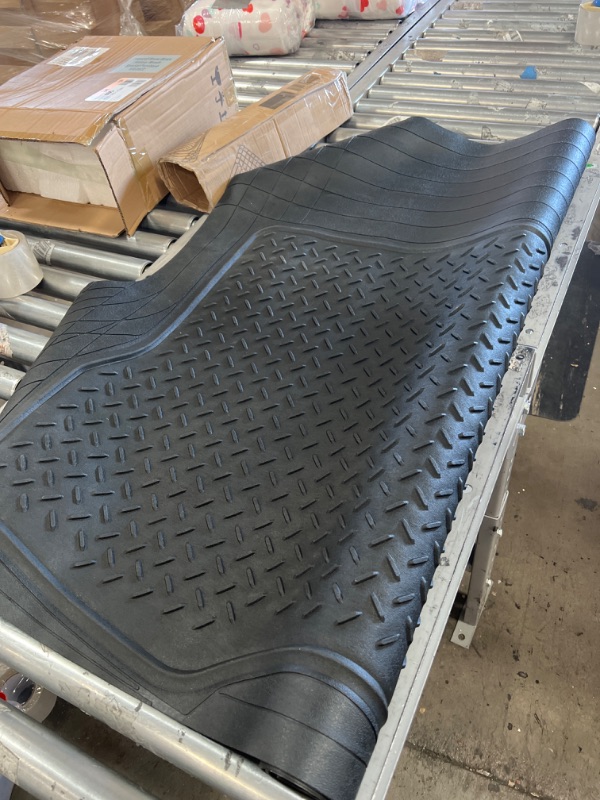 Photo 2 of FH Group Black Trimmable Heavy Duty Vinyl 56 in. x 43 in. Cargo Mat