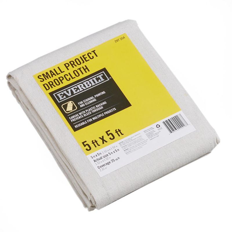Photo 1 of (2 pack)
Everbilt 5 Ft X 5 Ft Small Project Canvas Drop Cloth, Beige / Cream