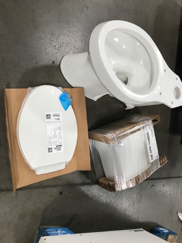 Photo 3 of (BROKEN OFF LOWER CORNER)
KOHLER Highline Arc the Complete Solution 2-piece 1.28 GPF Single Flush Elongated Toilet in White (Slow-Close Seat Included)
