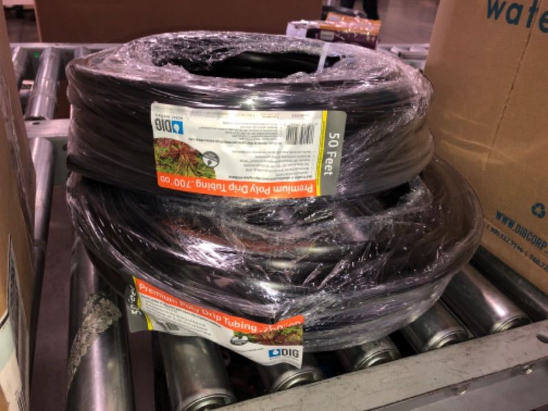 Photo 1 of DIG 1/2 in. (.700 O.D.) x 50 ft. Poly Drip Irrigation Tubing-2pack 