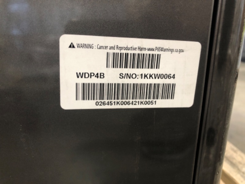 Photo 2 of LG - 4.5 Cu. Ft. High Efficiency Stackable Smart Front-Load Washer with Steam and Built-In Intelligence - Black steel with LG - 27" Laundry Pedestal with Storage Drawer - Black steel

