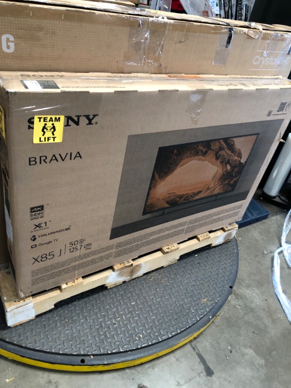 Photo 3 of Nonrefundable -sold as -Pallet of 7 broken, nonfunctional , damaged Tv's and monitors, different sizes and models . 
27" /2 tvs are 24" /2 tvs are 50" / 65" 